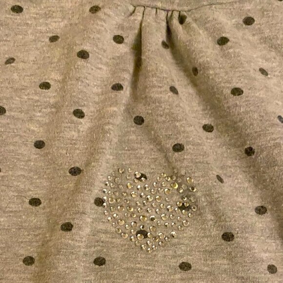 turtleneck sweater long sleeves with heart shape stones Size 10 - Picture 3 of 6